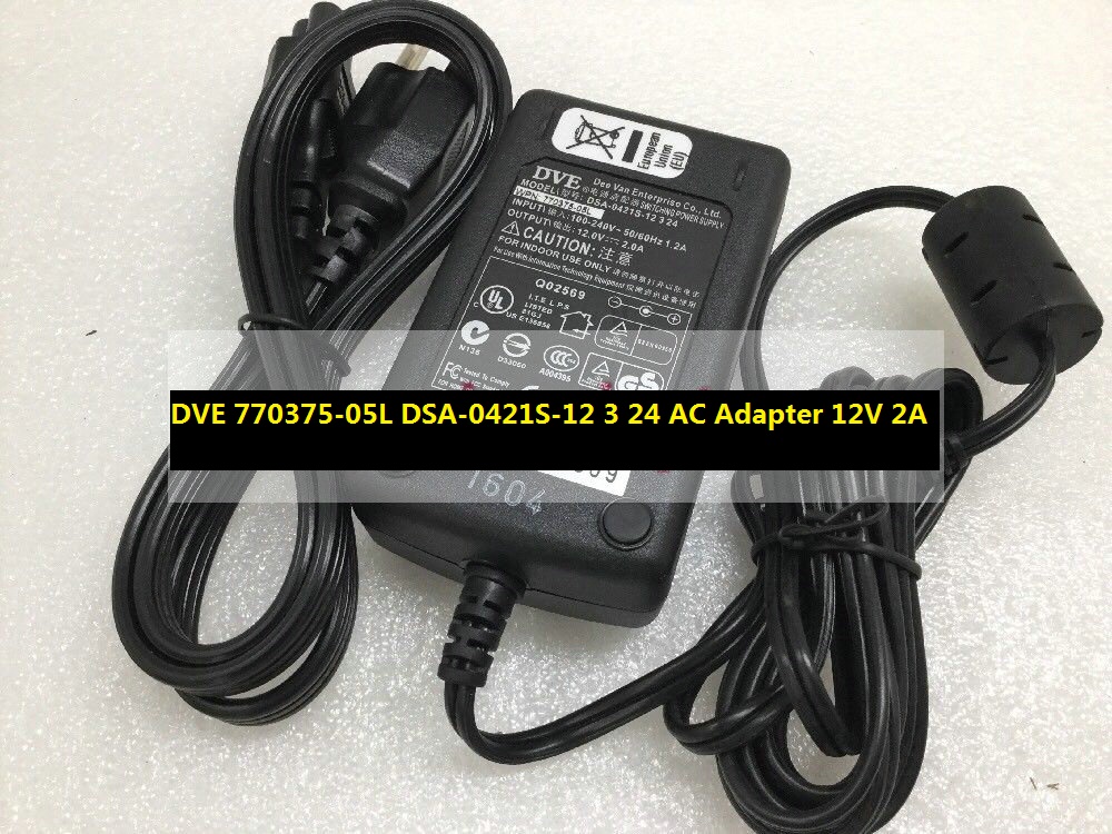 100% Brand New & High Quality DVE 12V 2A AC Adapter 770375-05L DSA-0421S-12 3 24 Power S 100% Brand New & High Quality DVE 12V 2A AC Adapter 770375-05L DSA-0421S-12 3 24 Power S