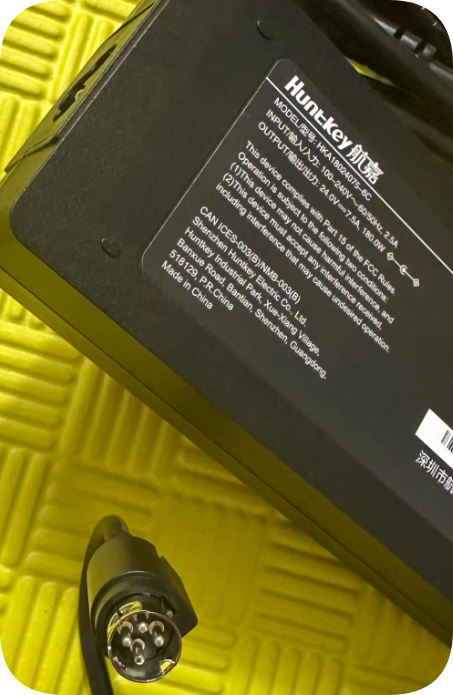 High Stability Huntkey HKA18024075-6C 24V 7.5A 180W AC Adapter, 4-Pin Round Plug, 100-24