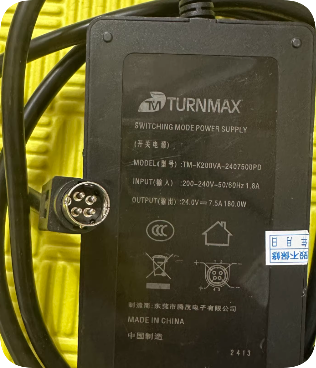 High Stability 24V 7.5A 180W Power Supply TURNMAX Tengmao TM-K200VA-2407500PD Compatible